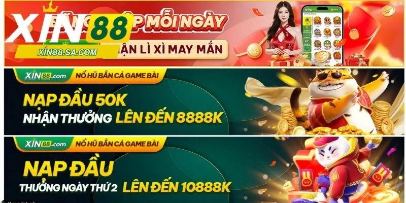 Cập nhật các khuyến mãi bạn nhận về sau khi giao dịch nạp tiền tại Xin88